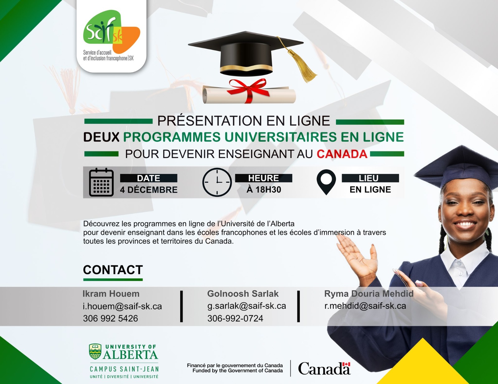 Deux programmes universitaires en ligne pour devenir enseignant au Canada : une opportunité présentée le 4 décembre